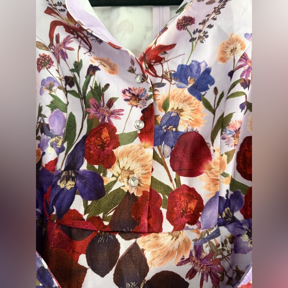 L'ATISTE Floral Purple Midi Dress - Picture 3 of 14